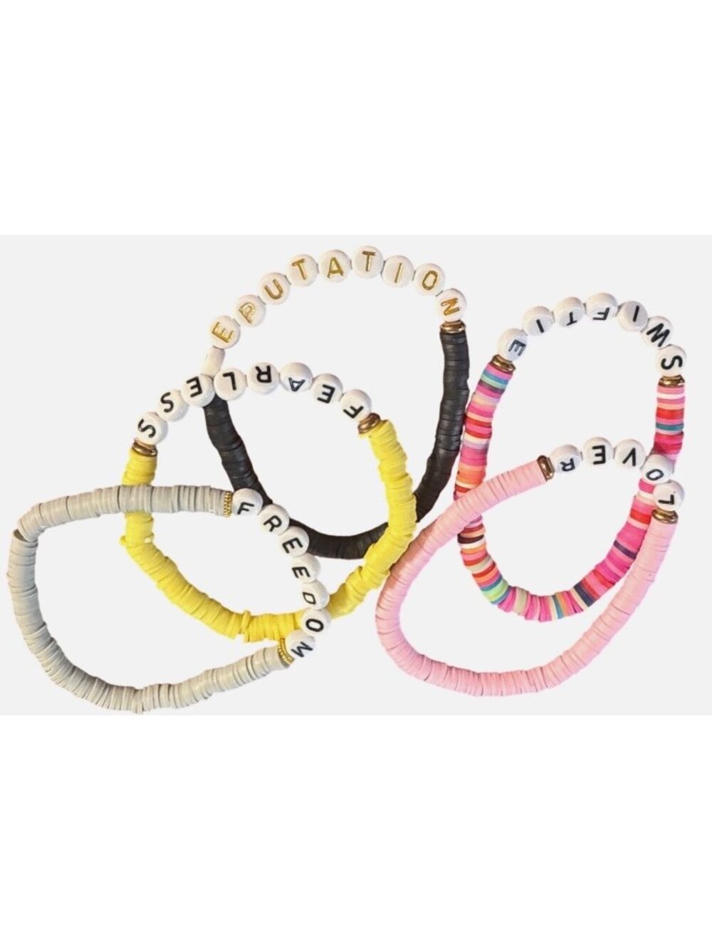 Taylor Swift Eras Tour Friendship Bracelets Set Of 5 Beaded Accessories Concerts - Picture 2 of 10